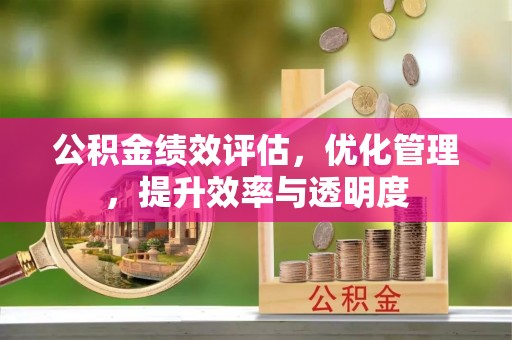 垫江公积金绩效评估，优化管理，提升效率与透明度
